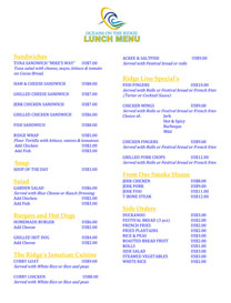 Lunch Menu